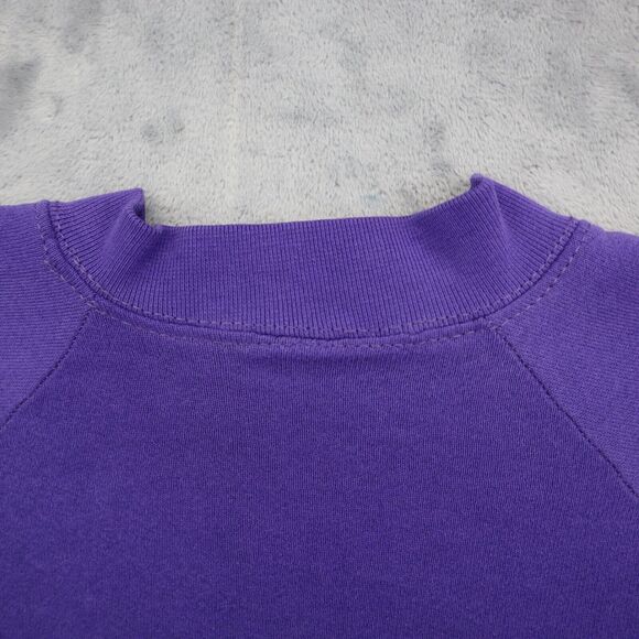 Casual Sweater Womens XXL Purple Crew Neck Long Sleeve Banded Cuffs Pullover - Picture 10 of 14